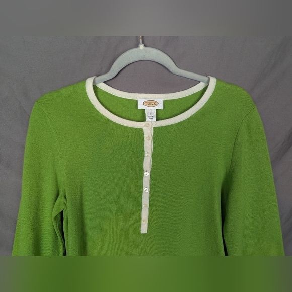 Talbot's size small lime green sweater - Picture 6 of 10